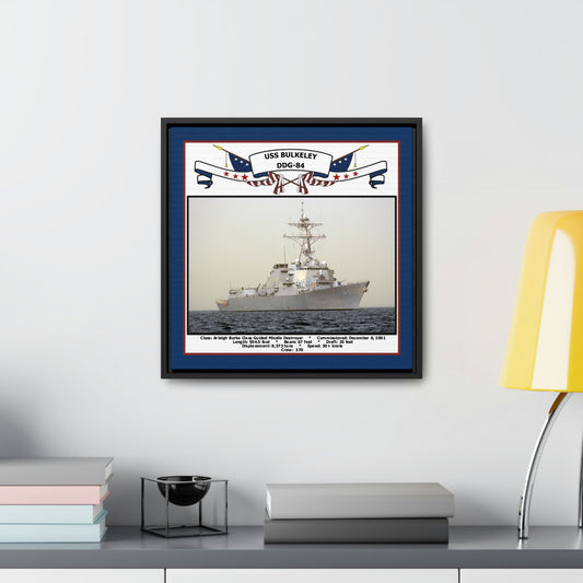 USS Bulkeley DDG-84 Navy Floating Frame Photo Desk View