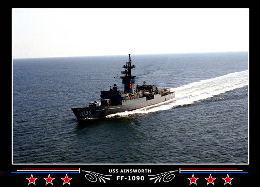 USS Ainsworth FF-1090 Canvas Photo Print