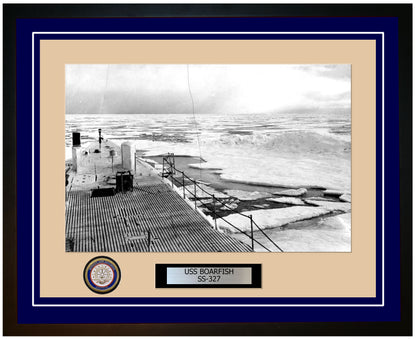 USS Boarfish SS-327 Framed Navy Ship Photo Blue