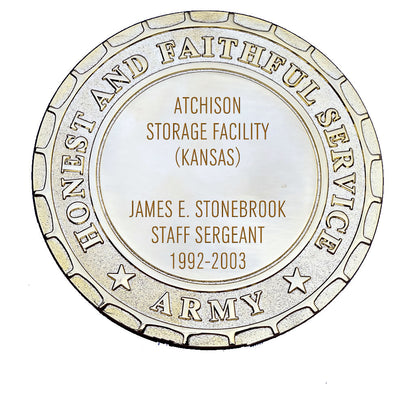 Army Plaque - Atchison Storage Facility