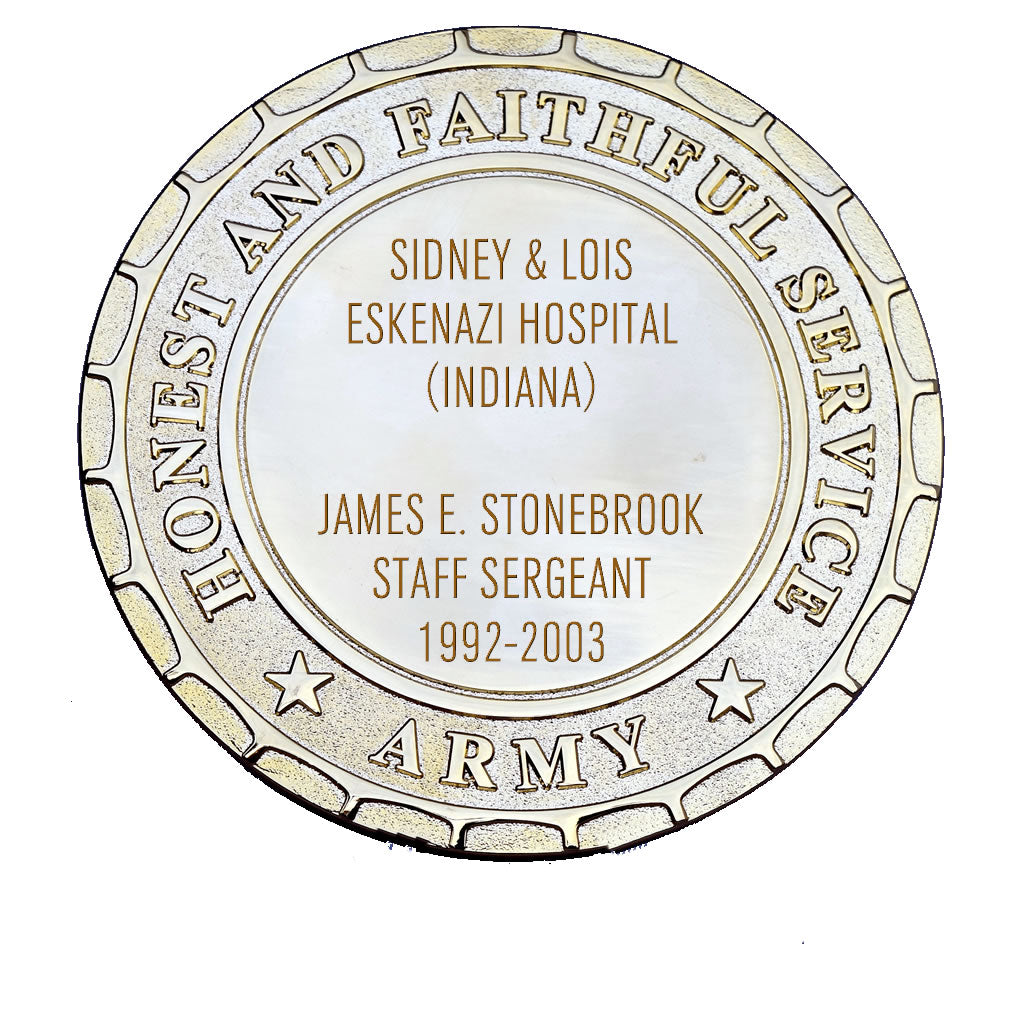 Army Plaque - Sidney & Lois Eskenazi Hospital