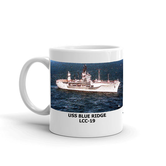 USS Blue Ridge LCC-19 Coffee Cup Mug Left Handle