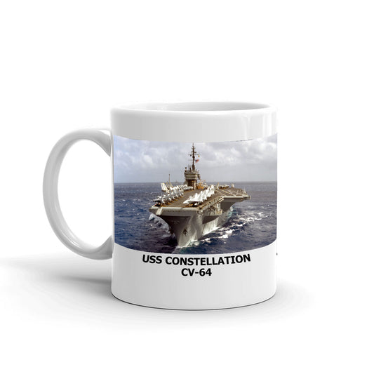 USS Constellation CV-64 Coffee Cup Mug Left Handle