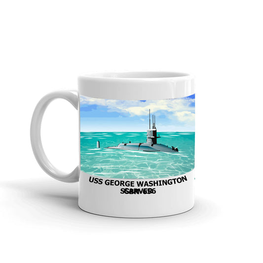 USS George Washington Carver SSBN-656 Coffee Cup Mug Left Handle