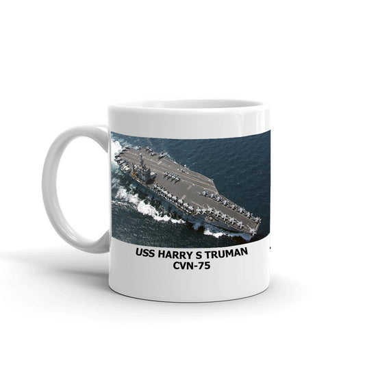 USS Harry S Truman CVN-75 Coffee Cup Mug Left Handle