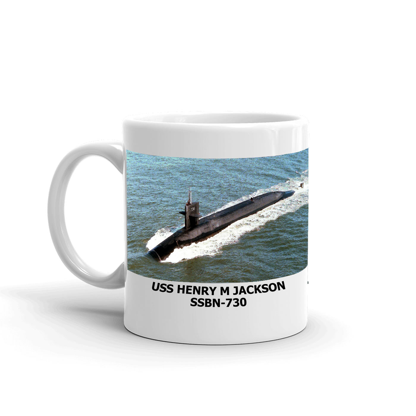 USS Henry M Jackson SSBN-730 Coffee Cup Mug Left Handle