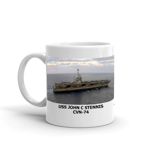 USS John C Stennis CVN-74 Coffee Cup Mug Left Handle