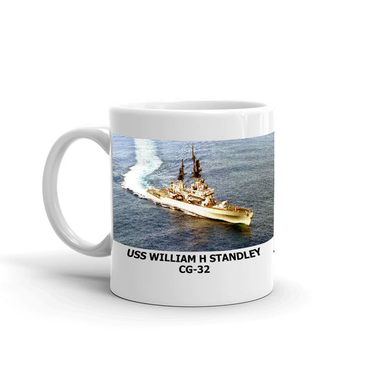 USS William H Standley CG-32 Coffee Cup Mug Left Handle
