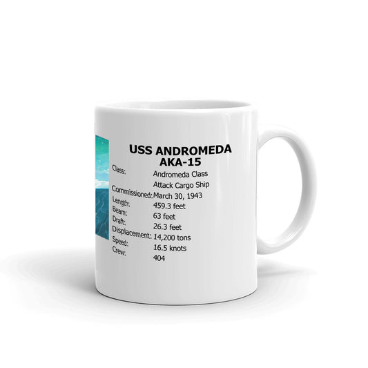 USS Andromeda AKA-15 Coffee Cup Mug Right Handle