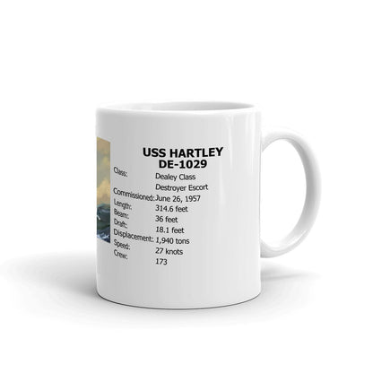 USS Hartley DE-1029 Coffee Cup Mug Right Handle