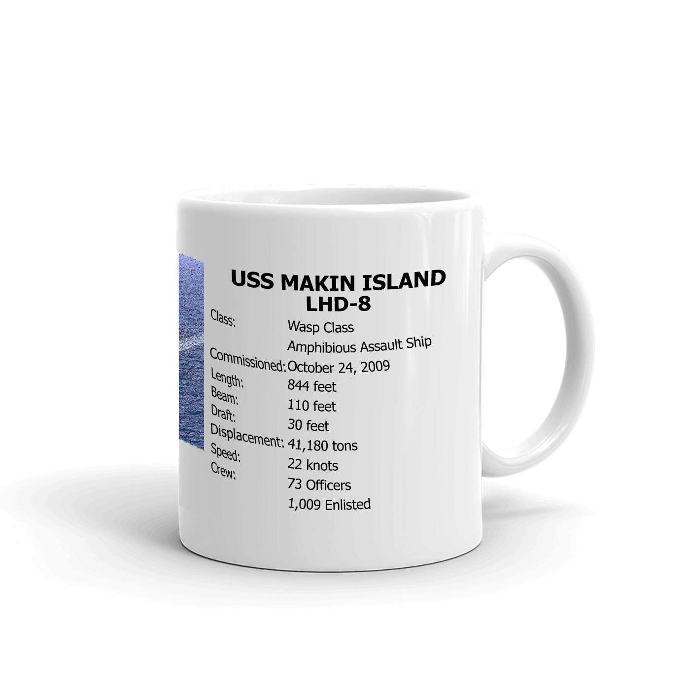 USS Makin Island LHD-8 Coffee Cup Mug Right Handle