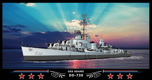 USS Adams DD-739 Art Print