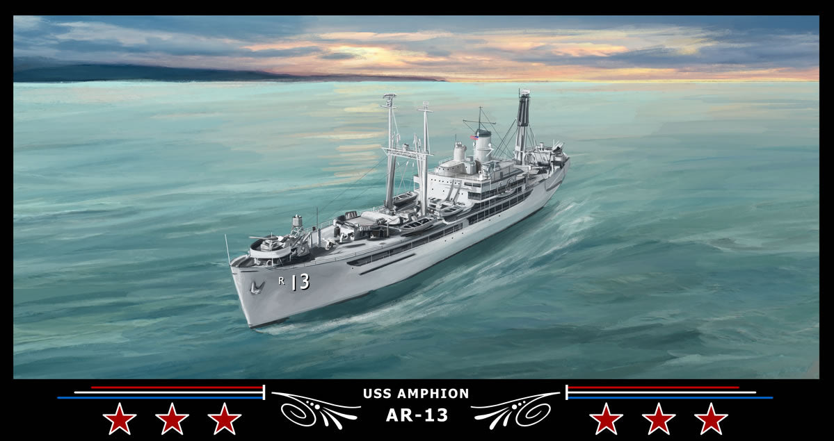 USS Amphion AR13 Art Print Navy Emporium