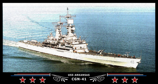 USS Arkansas CGN-41 Art Print