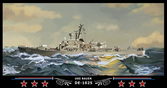 USS Bauer DE-1025 Art Print