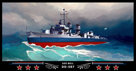 USS Bell DD-587 Art Print