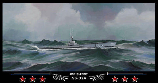 USS BLENNY SS-324 Art Print