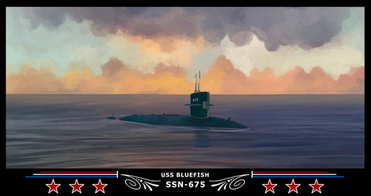 USS Bluefish SSN-675 Art Print