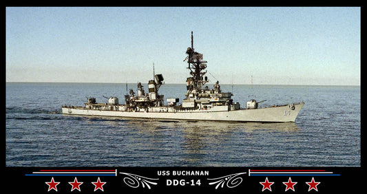 USS Buchanan DDG-14 Art Print