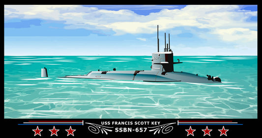 USS Francis Scott Key SSBN-657 Art Print