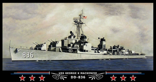 USS George K Mackenzie DD-836 Art Print