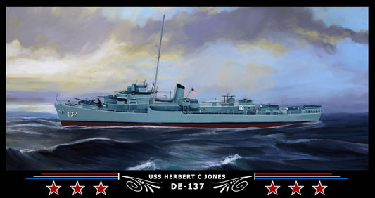 USS Herbert C Jones DE-137 Art Print
