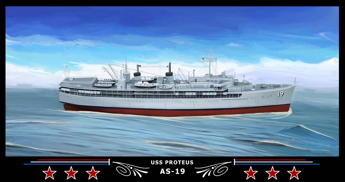 USS Proteus AS-19 Art Print