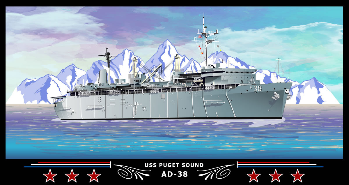 USS Puget Sound AD-38 Art Print – Navy Emporium