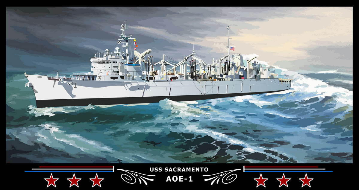 USS Sacramento AOE-1 Art Print
