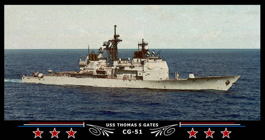 USS Thomas S Gates CG-51 Art Print