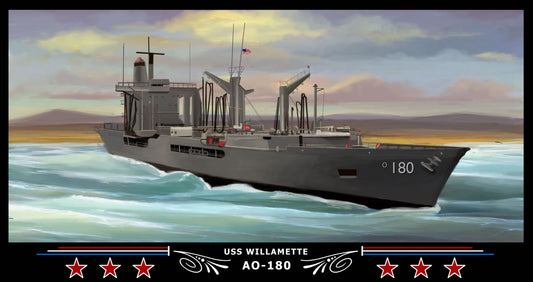 USS Willamette AO-180 Art Print