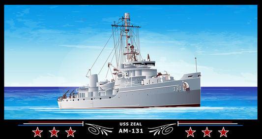 USS Zeal AM-131 Art Print