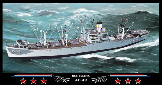 USS Zelima AF-49 Art Print