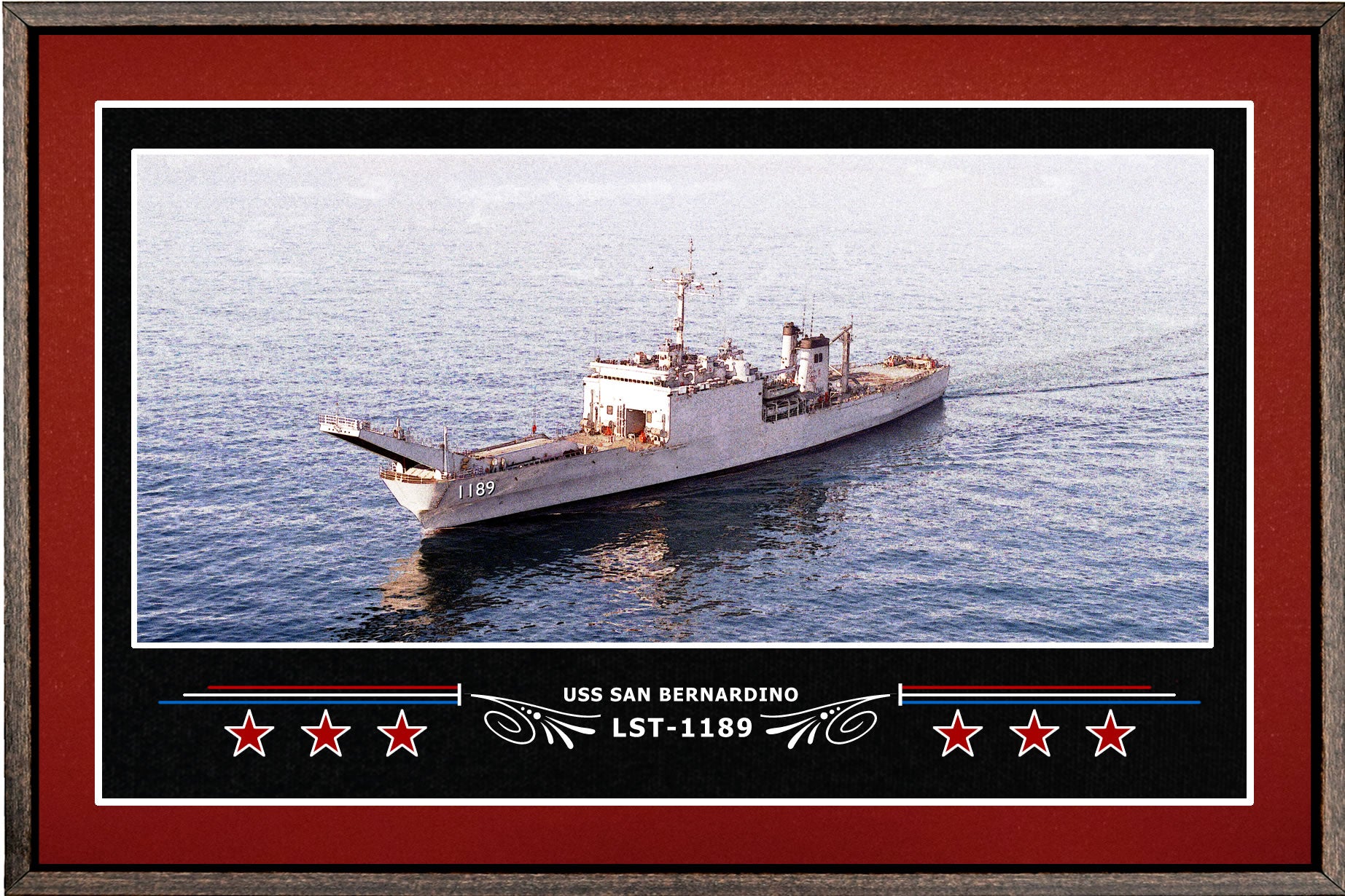 USS San Bernardino LST-1189 Box Framed Canvas Art – Navy Emporium