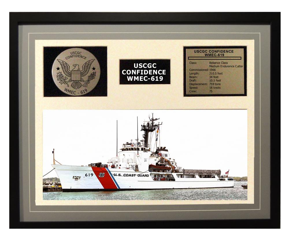 USCGC Confidence WMEC-619 Framed Coast Guard Ship Display