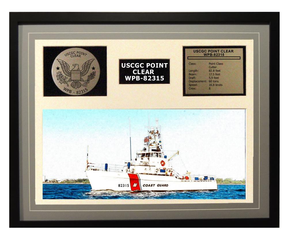 USCGC Point Clear WPB-82315 Framed Coast Guard Ship Display