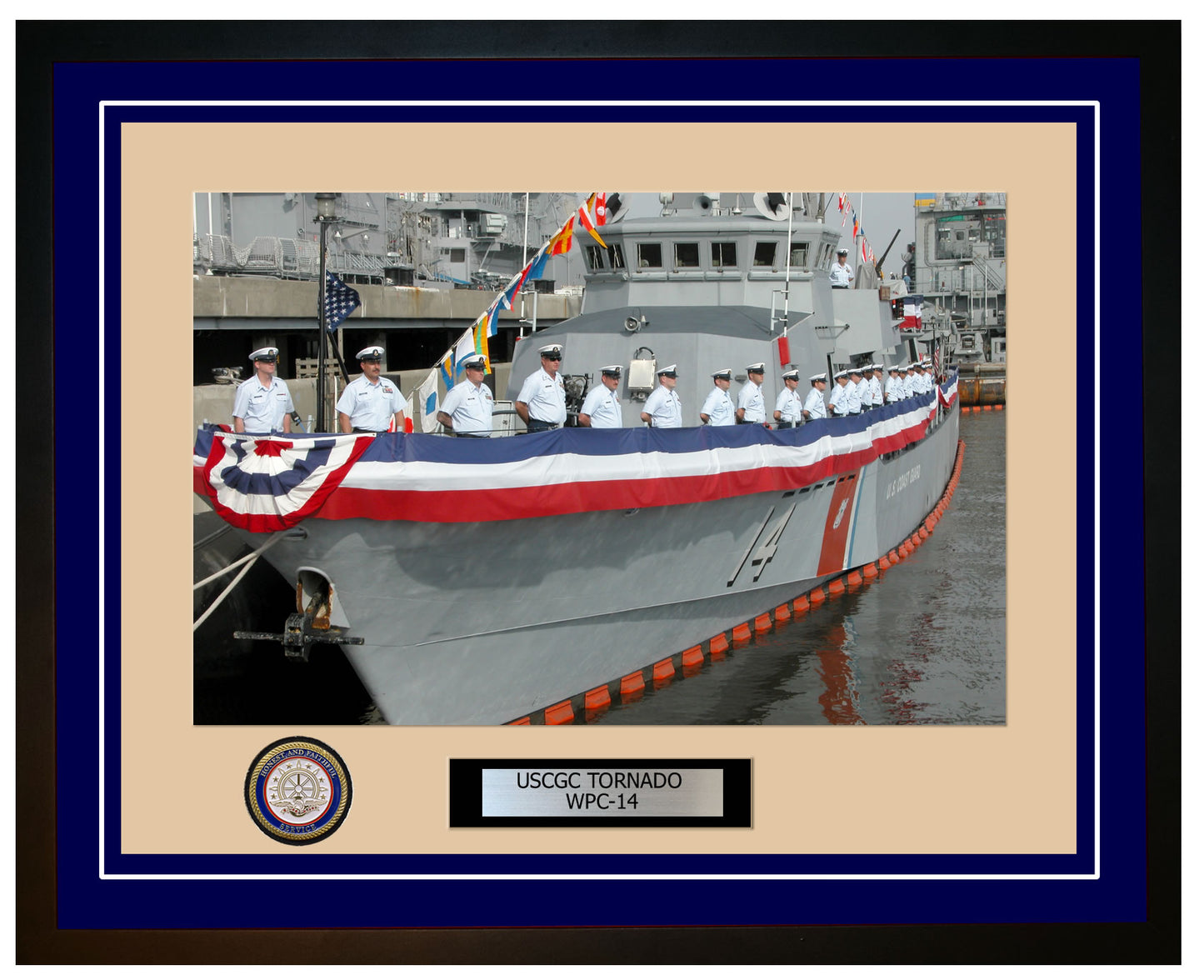 USCGC TORNADO WPC 14 Framed Coast Guard Ship Photo Blue 101WPC14