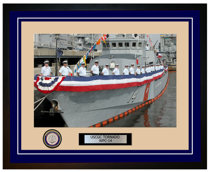 USCGC TORNADO WPC 14 Framed Coast Guard Ship Photo Blue 101WPC14