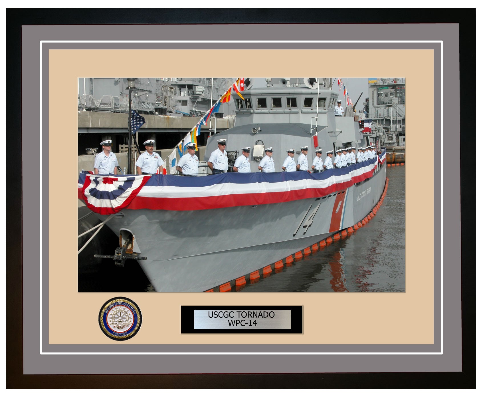 USCGC TORNADO WPC 14 Framed Coast Guard Ship Photo Grey 101WPC14