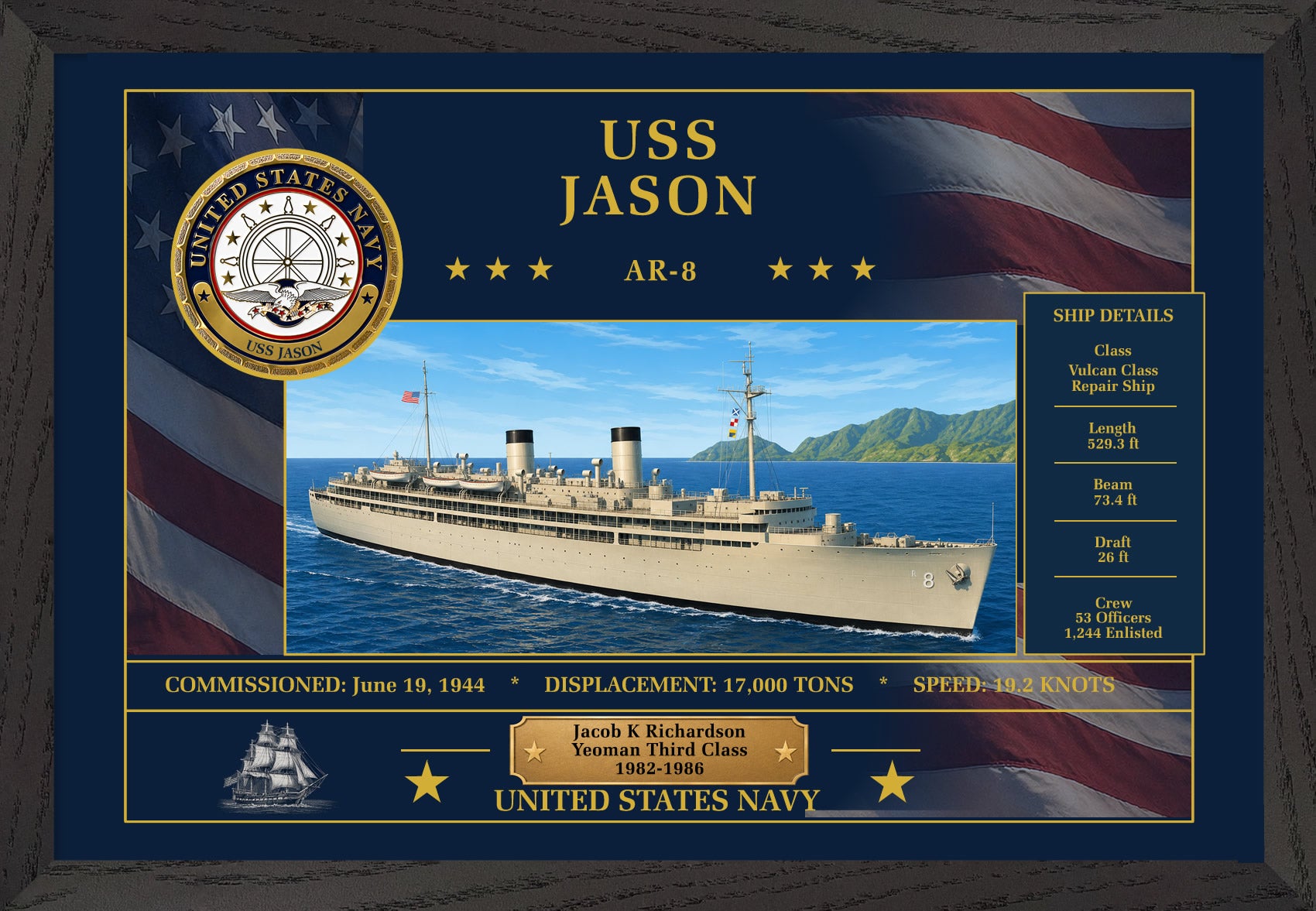 USS Jason AR-8 Art Print – Navy Emporium
