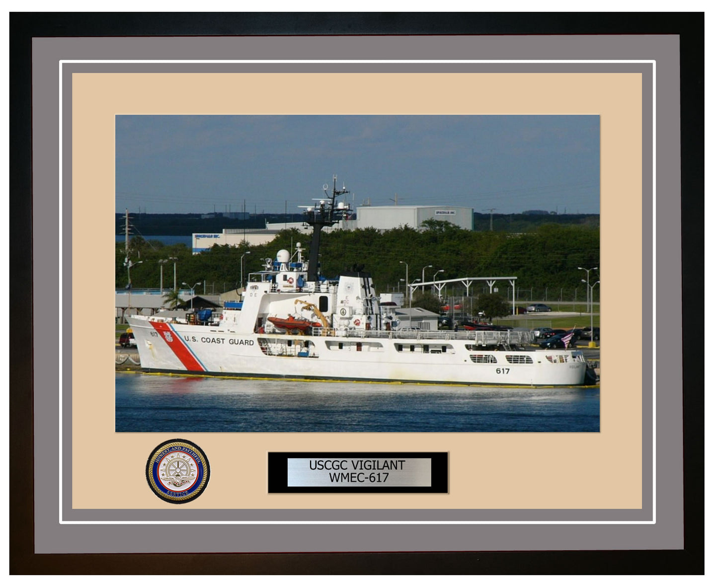 USCGC VIGILANT WMEC 617 Framed Coast Guard Ship Photo Grey 108WMEC617