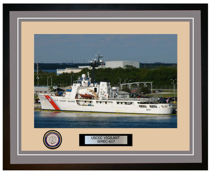 USCGC VIGILANT WMEC 617 Framed Coast Guard Ship Photo Grey 108WMEC617