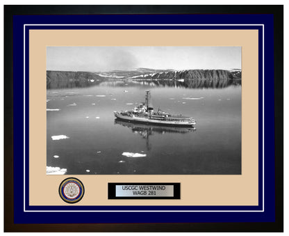 USCGC WESTWIND WAGB 281 Framed Coast Guard Ship Photo Blue 114WAGB 281