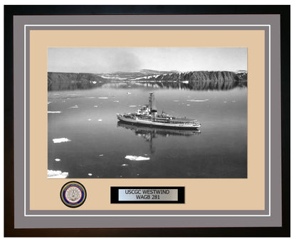 USCGC WESTWIND WAGB 281 Framed Coast Guard Ship Photo Grey 114WAGB 281