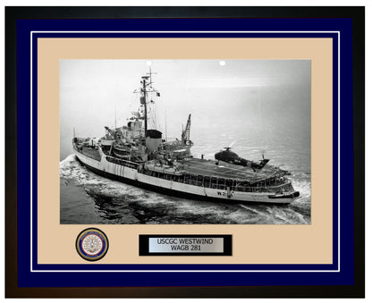 USCGC WESTWIND WAGB 281 Framed Coast Guard Ship Photo Blue 115WAGB 281