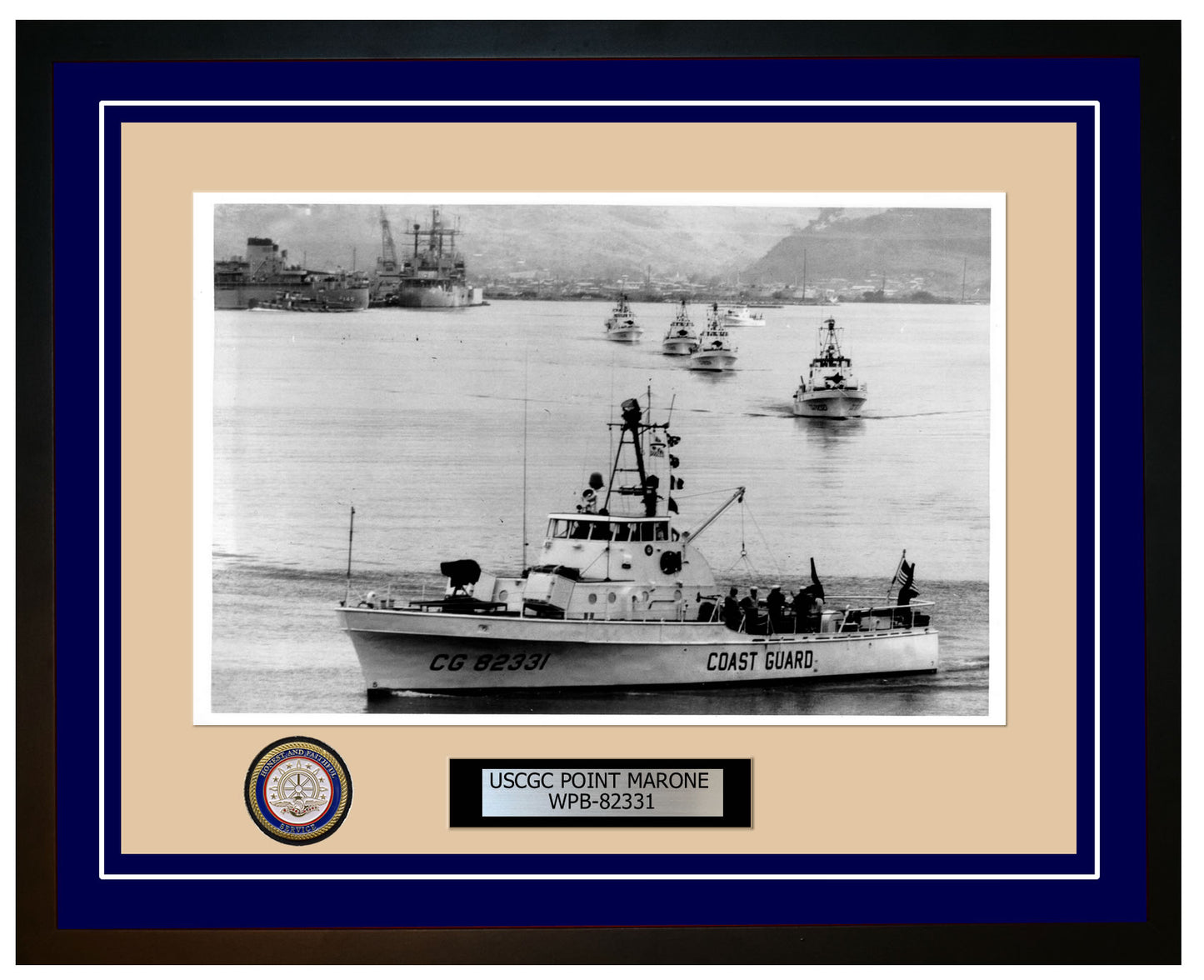 USCGC POINT MARONE WPB 82331 Framed Coast Guard Ship Photo Blue 124WPB82331