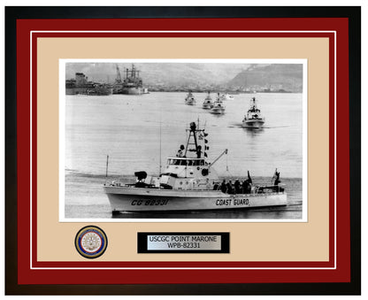 USCGC POINT MARONE WPB 82331 Framed Coast Guard Ship Photo Burgundy 124WPB82331