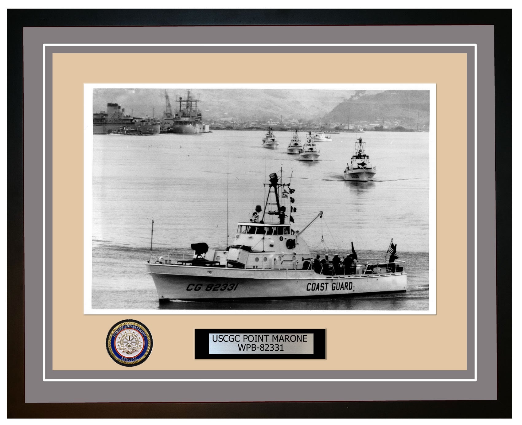 USCGC POINT MARONE WPB 82331 Framed Coast Guard Ship Photo Grey 124WPB82331