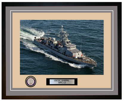 USCGC SHAMAL WPC 13 Framed Coast Guard Ship Photo Grey 134WPC13