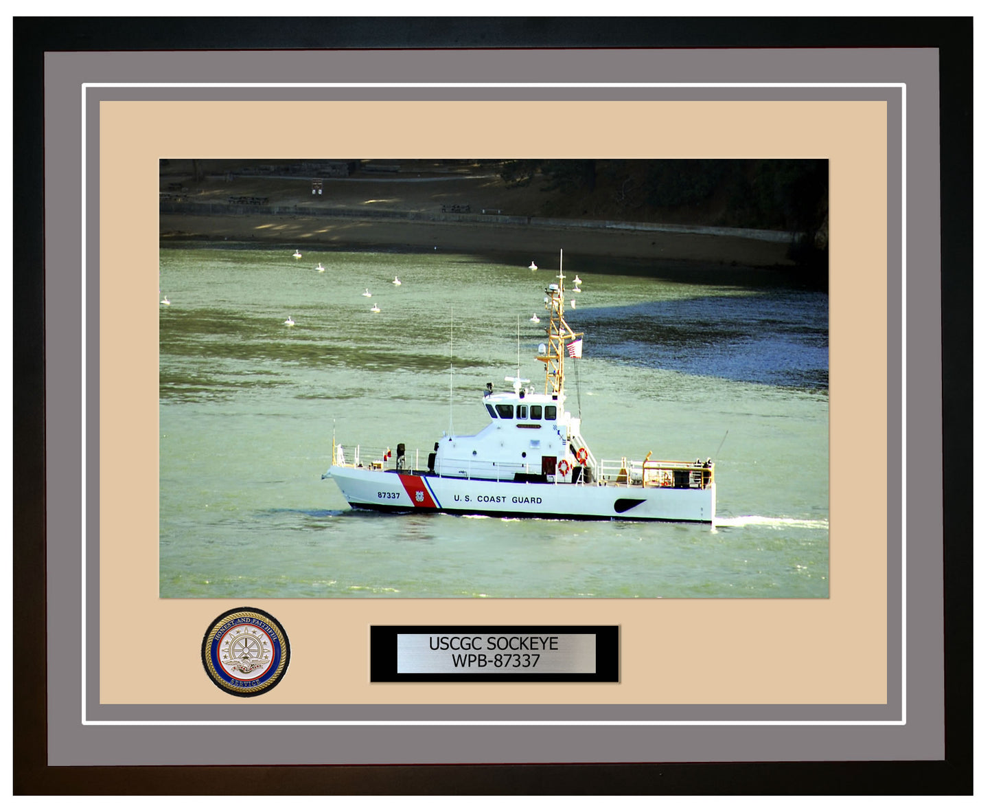 USCGC SOCKEYE WPB 87337 Framed Coast Guard Ship Photo Grey 135WPB87337